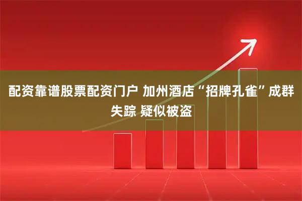 配资靠谱股票配资门户 加州酒店“招牌孔雀”成群失踪 疑似被盗